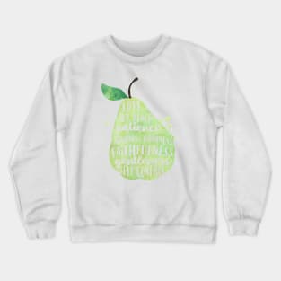 Fruit of the spirit watercolor pear Crewneck Sweatshirt